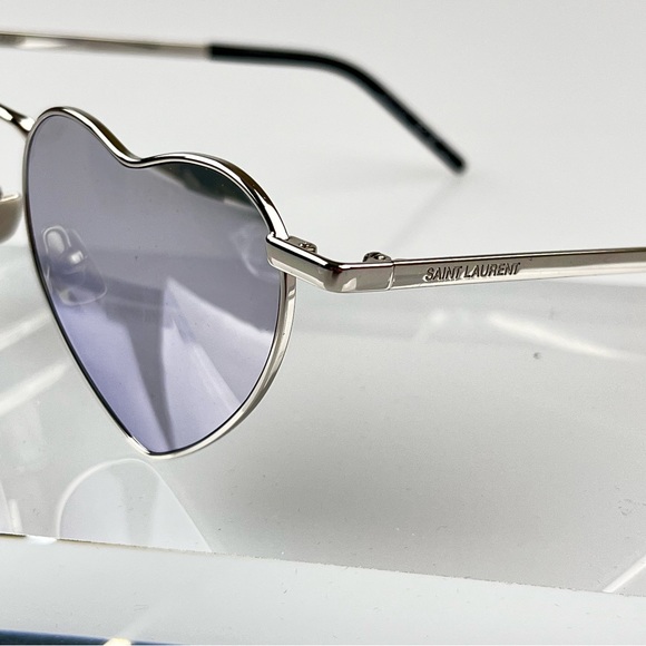 Accessories - New YSL Saint Laurent Heart Shaped Lens Metal Sunglasses (2385)